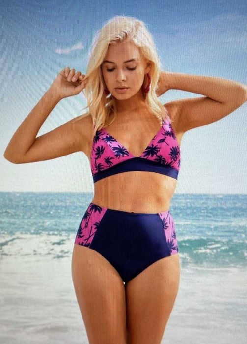 Bikini kąpielowe wysokie majtki Rozmiar 40 75/80 C- D