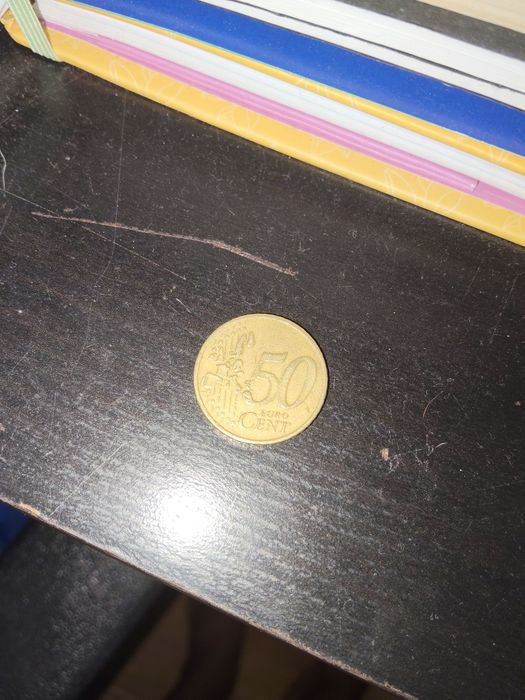 Moeda de 50 cêntimos AENTA da Grécia do Ano 2002