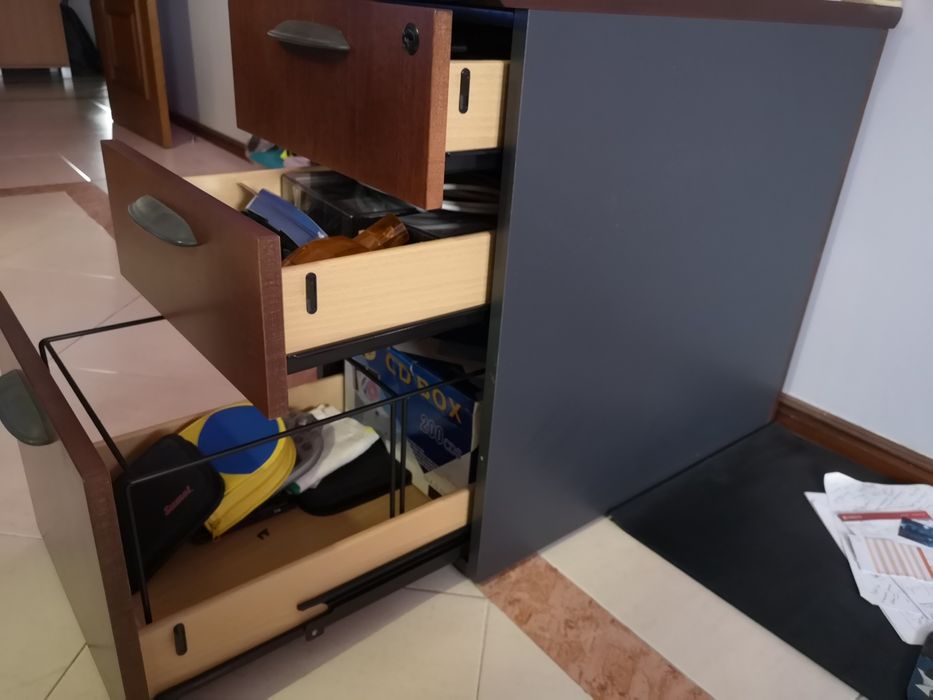 Gavetas de secretária 75*71*42 cm mogno