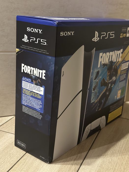 Нова PlayStation 5 Slim Digital Edition + Fortnite Cobalt Guard Bundle