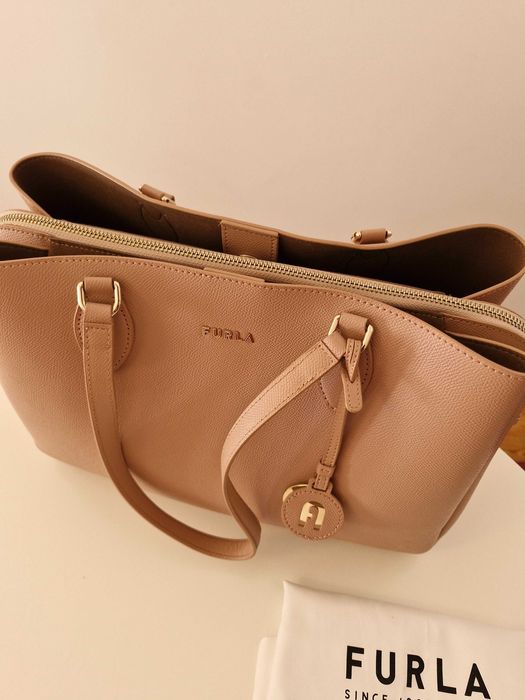 Mala Furla Minerva Tote L Nude Vitello Nova