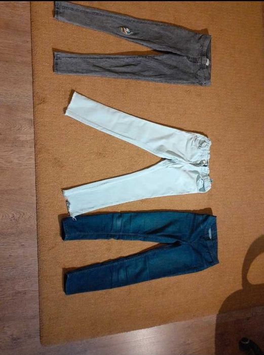 Spodnie jeansowe,  3 pary, rozm. 140-146