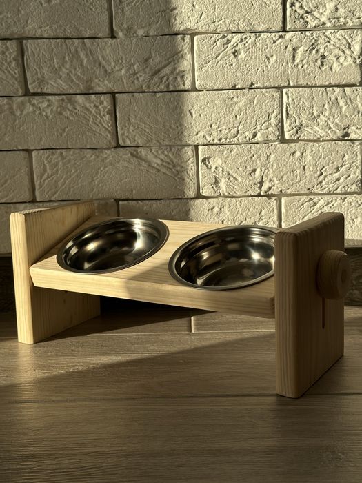 Миска для котів і собачок Годівниця з регульованою висотою і нахилом