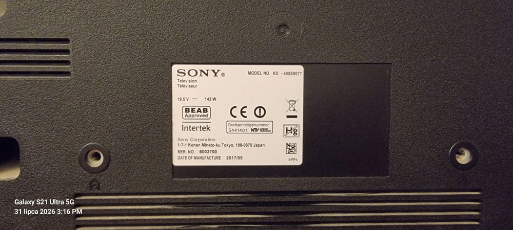 Telewizor Sony Bravia 8k uhd android