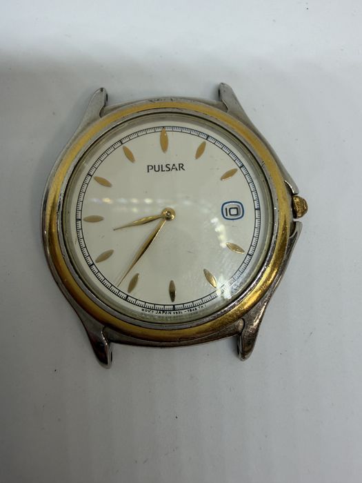 Zegarek Pulsar V53L-7A40 analog męski vintage quartz Japan (Seiko) uszkodzony