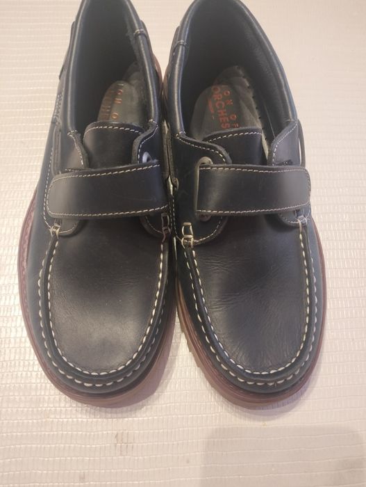 Sapatos de vela em couro azul marinho n.36 da Lion of Porches