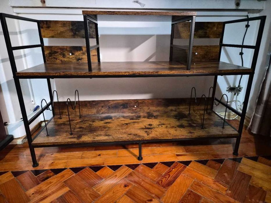 MóveL para Gira-Discos com Armazenamento de Vinil, Capacidade 350 LPs