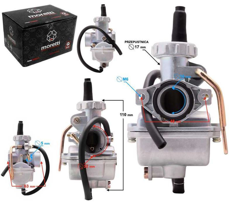 Gaźnik do motoroweru Zetka CRS Fighter Junak Romet 50/110 PZ20 WYSYŁKA