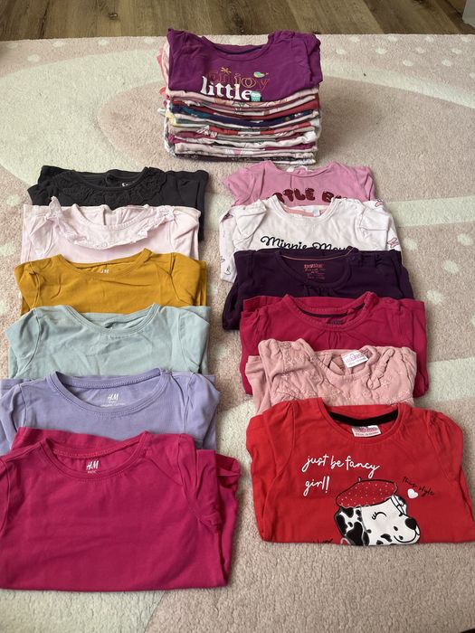 Giga paka 86 92 bluzy legginsy jeansy koszulki sukienki pizamki