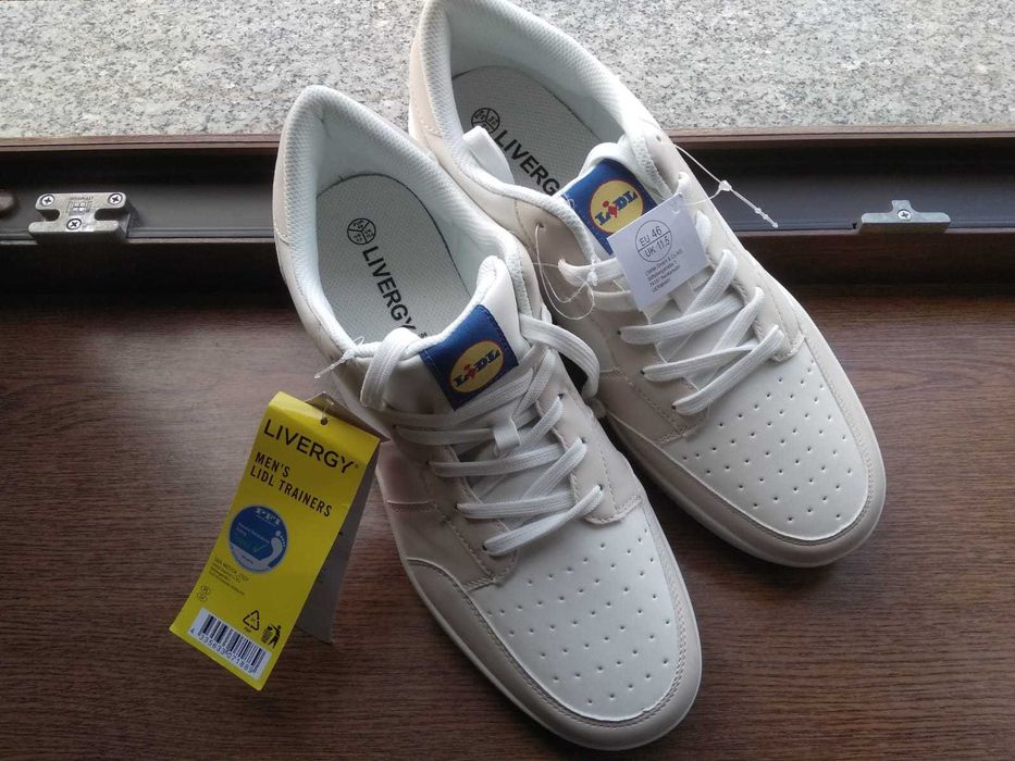 Nowe Sneakersy LIDL biało-beżowe LiDL kultowe LIDLOWE rozm.46