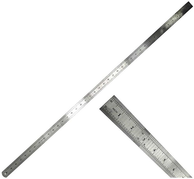 Przymiar liniowy stalowy - linijka - liniał - metrówka 1000mm 100cm 1m