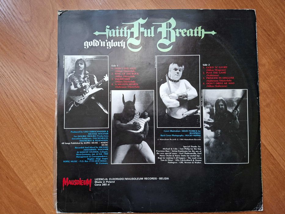 płyta winylowa Faithful Breath Golde'n'Glory hard rock stan VG+/EX-