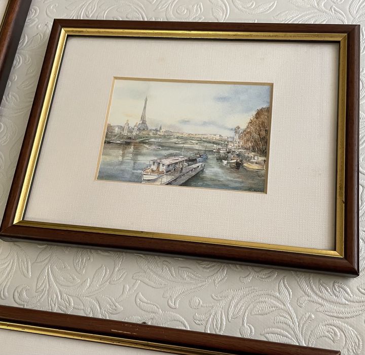 Conjunto de postais emoldurados de Paris