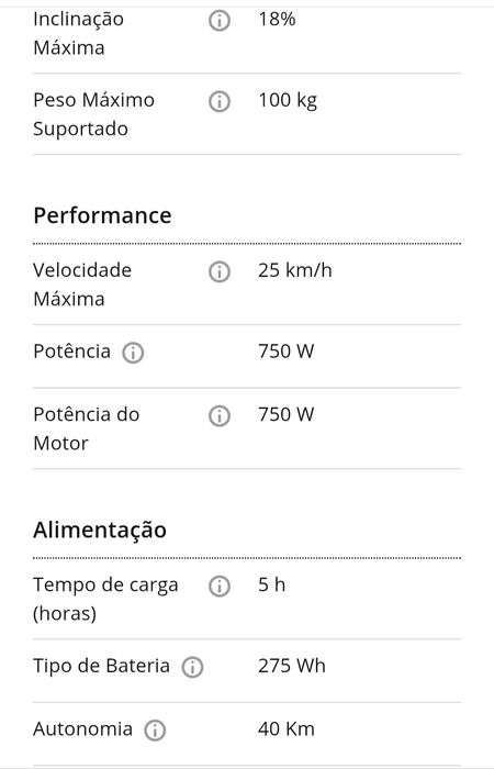 Trotinete elétrica Segway Ninebot e2 Pro c.nova