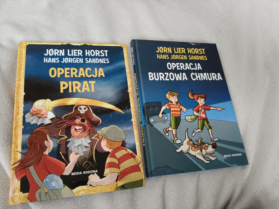 2 książki dla dzieci  operacja burzowa chmura i operacja pirat
