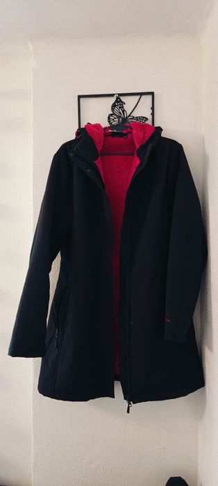 Gruba ciepła kurtka parka sportowa narciarska membrana Softshell