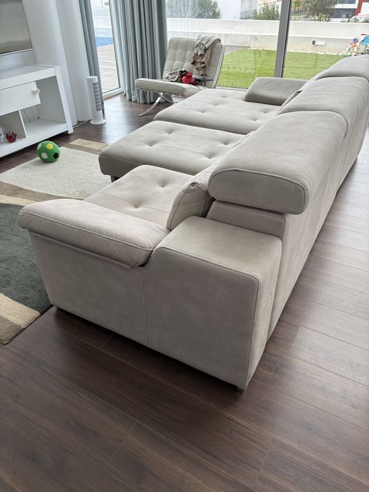 Sofa com 3 chaise longs em microfibras