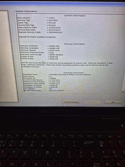 Dell Latitude 5590 i5-8250U TPM 2.0