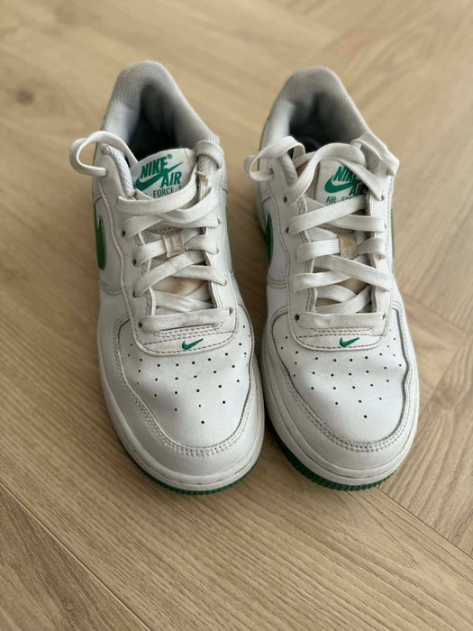 Nike Air Force buty sneakersy białe zielone 37 ,5