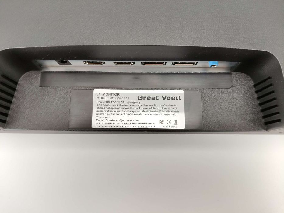 Monitor Great Voell Q340B45, (21:9) UWQHD (3440×1440) 165 Hz