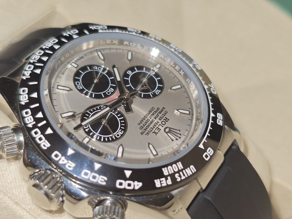 Rolex Daytona "Ghost" – Mostrador Cinza com Pulseira Oysterflex