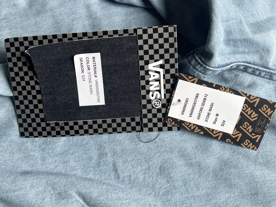 Bluza z kapturem Vans Ashford Denim FZ niebieska M
