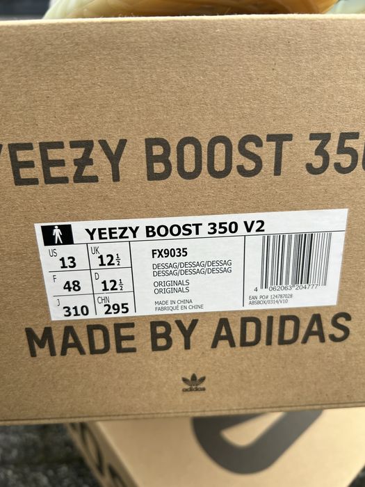 Adidas Yeezy Boost 350 V2 Desert Sage sneakersy niskie szare 48