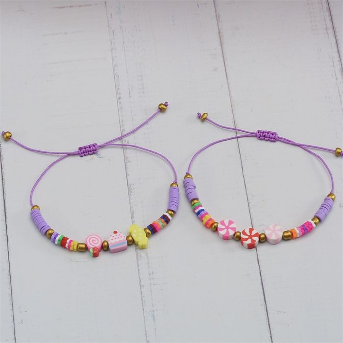 Pulseira/tornozeleira com gelados e doces para as meninas