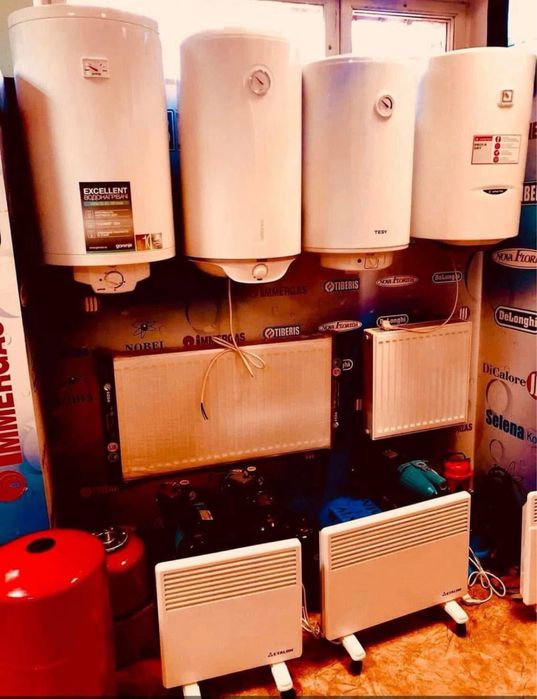 Водонагрівачи бойлери ТМ "Ariston"  "Atlantic"  "Gorenje" "Midea" "Röda""Round", "Superlux", "Tesy"