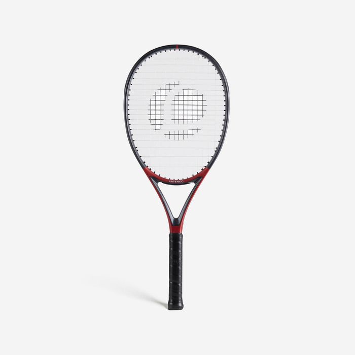 RAQUETE DE TÉNIS ADULTO - ARTENGO SOFTFEEL 107 PRETO VERMELHO