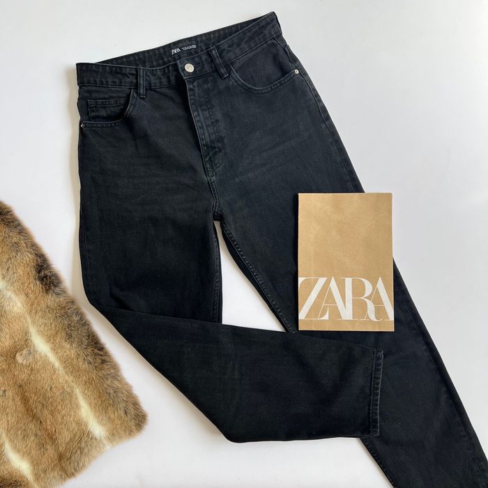 Чорні джинси ZARA mom 100% котон s-m 38