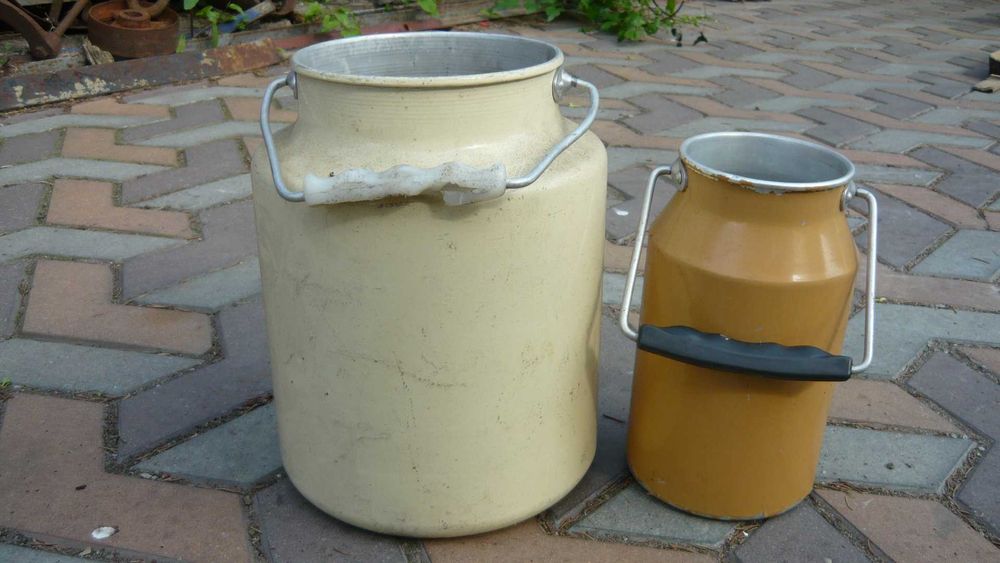 2 x kanka bańka na mleko aluminiowa zestaw