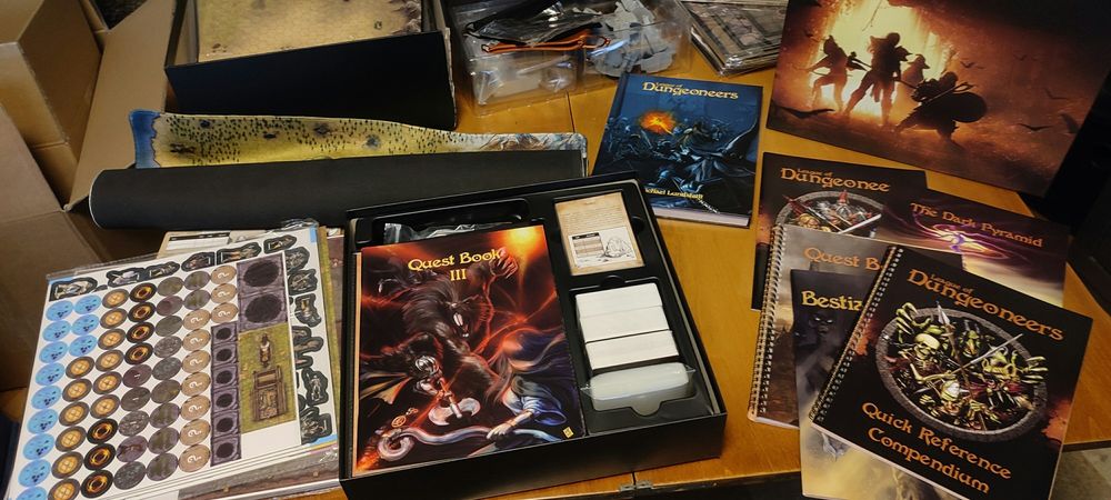 League of Dungeoneers - King Plegde:  Ancient Lands + False Prophet + Compansions Expansion