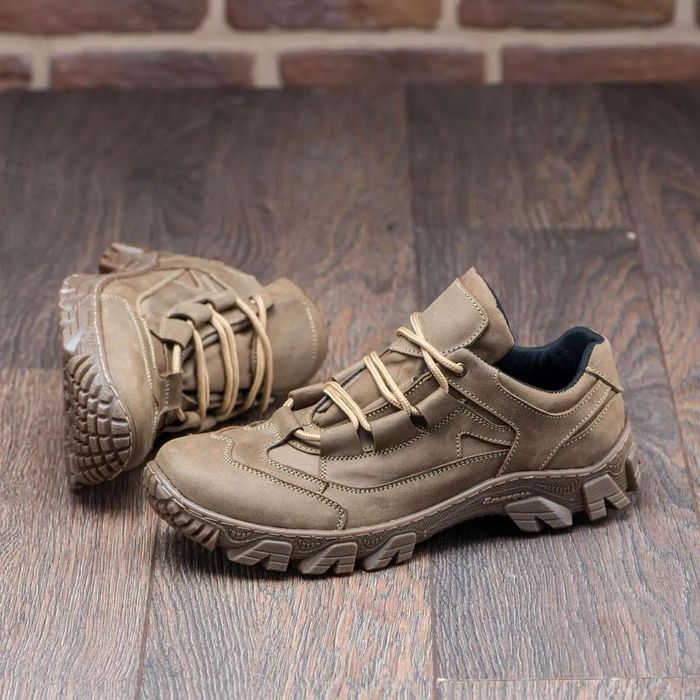 Тактичні кросівки шкіряні койот хакі тактические кроссовки кожаные
