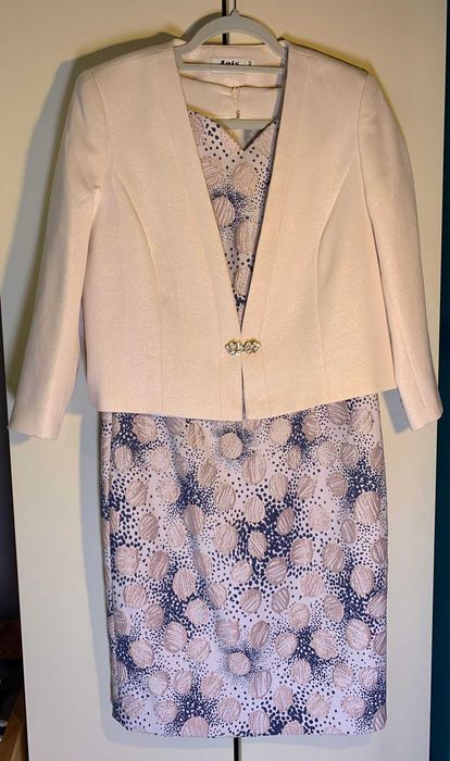 Sukienka elegancka klasyka z marynarką krótką rozm. 40