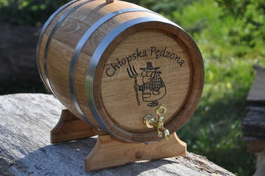Beczka Dębowa 5 L na alkohol bimber whisky wino trunki wesele stół