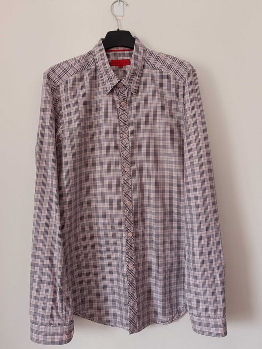 Koszula Vistula Red w kratkę | Slim Fit | M/188–194 cm | 100% bawełna