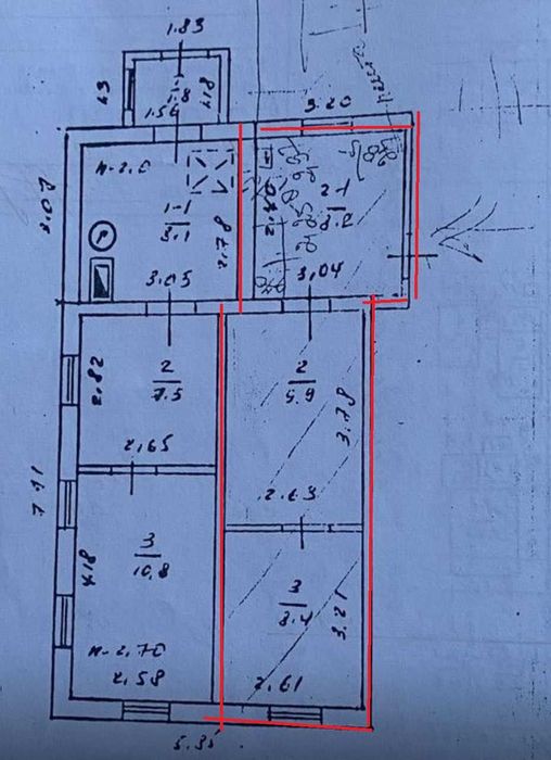 Продаж 3/4 житлового будинку по вул. С.Петлюри (Василини)  район Казбет в м. Черкаси.