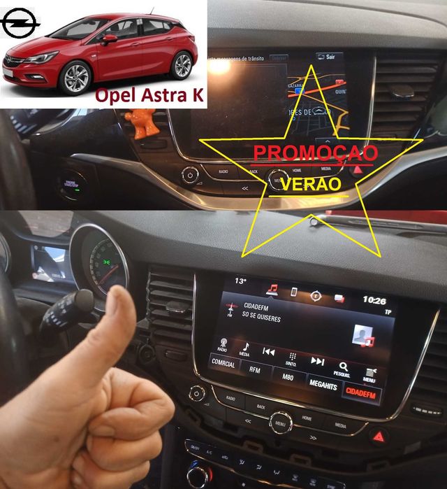 Rádio Opel Astra K - Reparação - Substituição do écran por Original