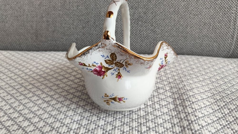 Porcelanowy koszyk Chodzież Ciechocinek oryginał PRL