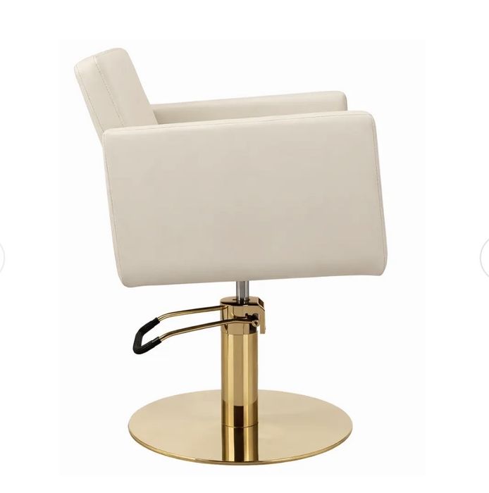 Cadeira cabeleireiro NOVA - beige e dourada