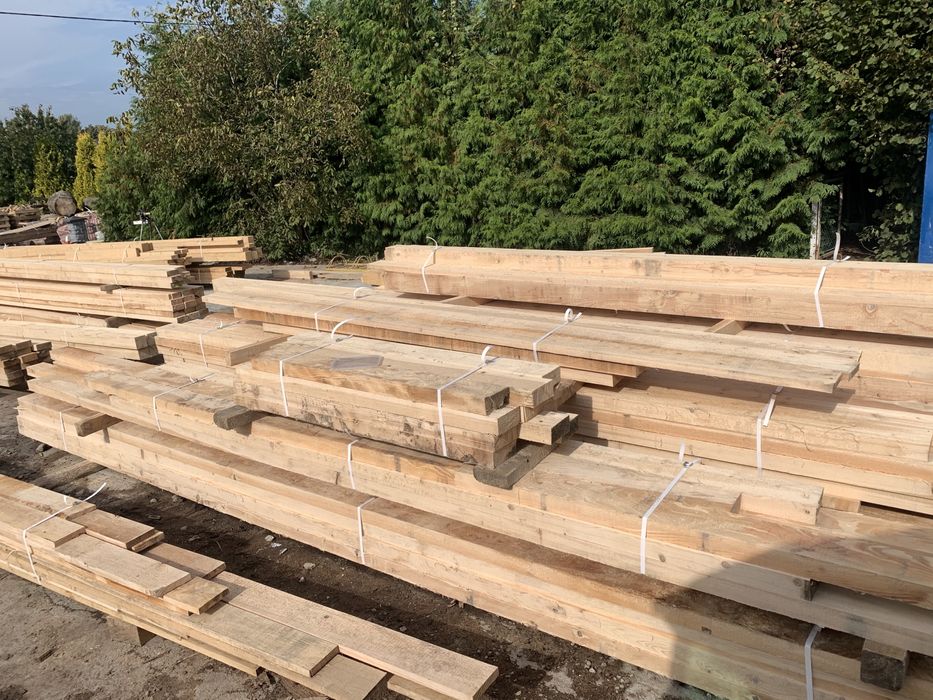 Więźba dachowa jodłowa, deski szalunkowe