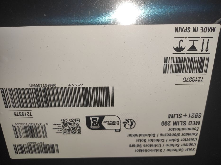 Painel solar BaxiRoca de aquecimento de água