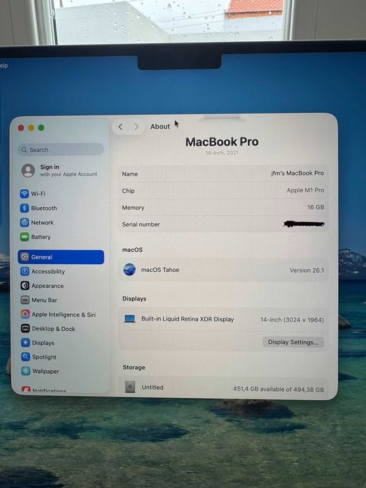 Macbook Pro M1 Pro 2021