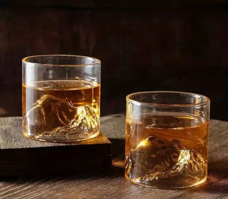 Склянки "Гірська тиша" 200 мл (набір 4шт), стакани скляні, піали чайні