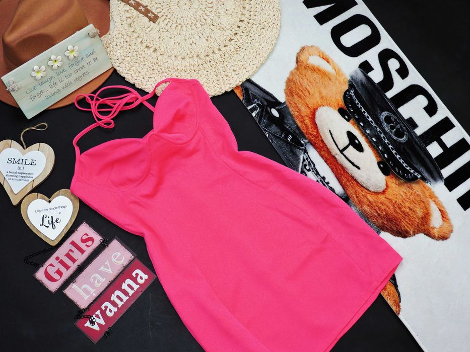 Prettylitthething Nowa sukienka fuksja drut M