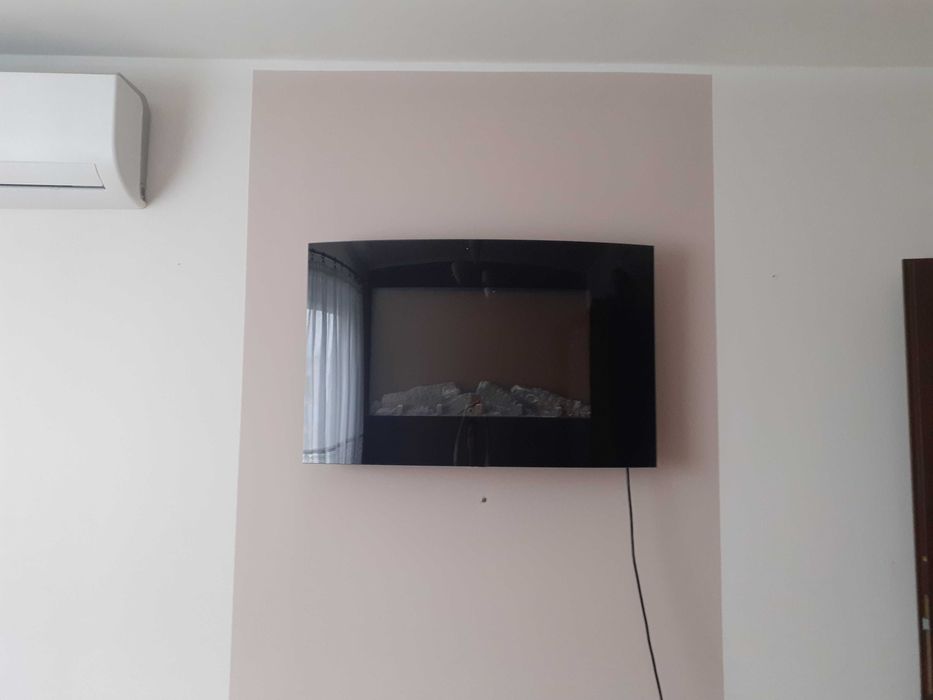 Ścienny kominek elektryczny z pilotem SKAN . GDAŃSK