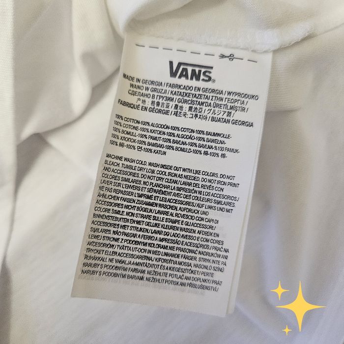 Biały longsleeve koszulka z długim rękawem Vans