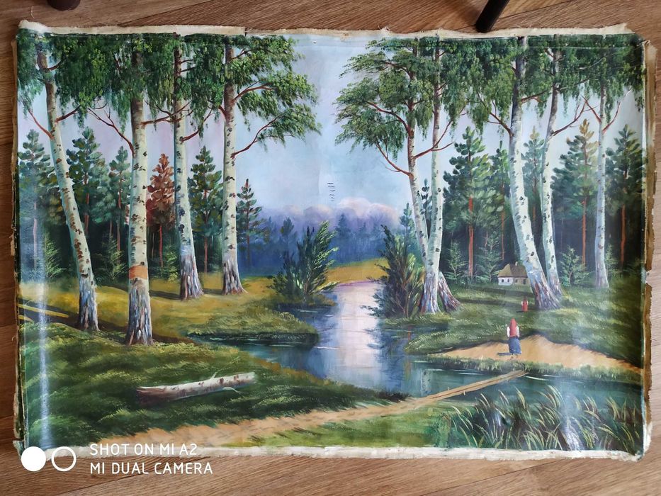 Картина маслом. Рама с подрамником. Винтаж.