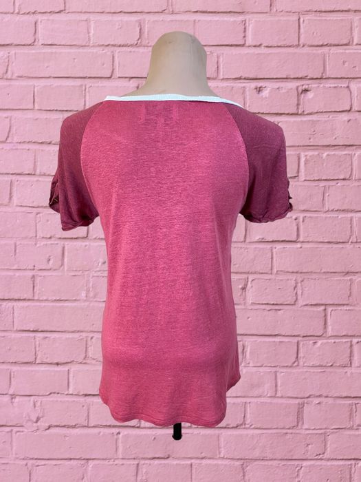 Sandro & Dree Hemingway roz. S damski lniany t-shirt